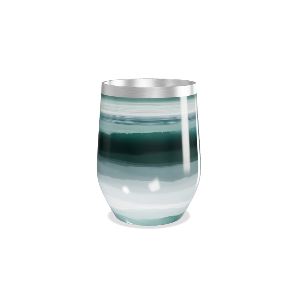 Copo Térmico Slim - Verde Listrado Inox