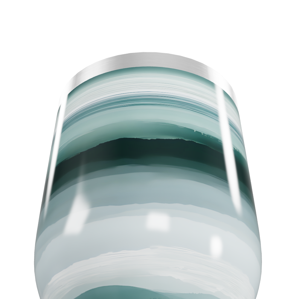 Copo Térmico Slim - Verde Listrado Inox