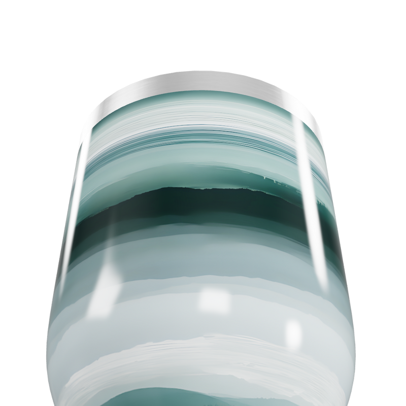 Copo Térmico Slim - Verde Listrado Inox