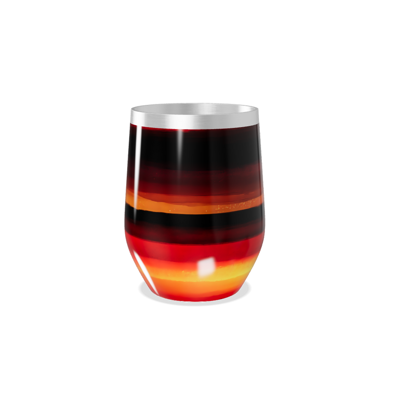 Copo Térmico Slim - Listras Vermelhas e Pretas