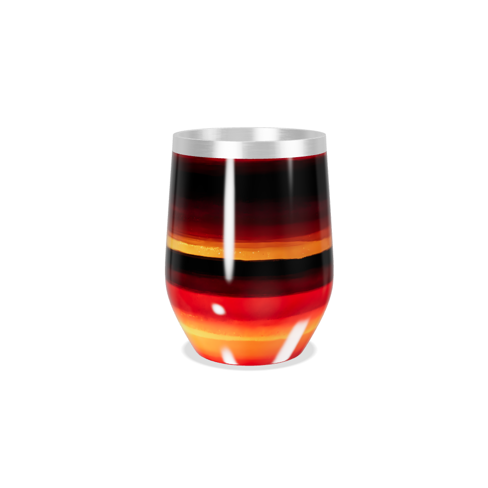 Copo Térmico Slim - Listras Vermelhas e Pretas