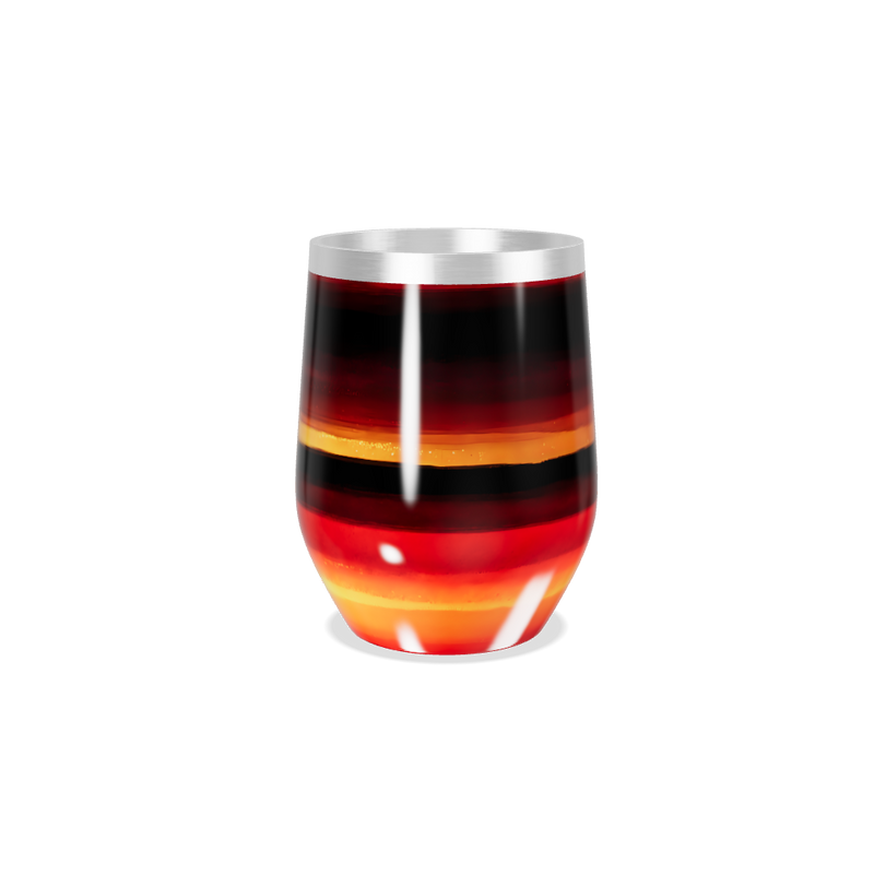 Copo Térmico Slim - Listras Vermelhas e Pretas