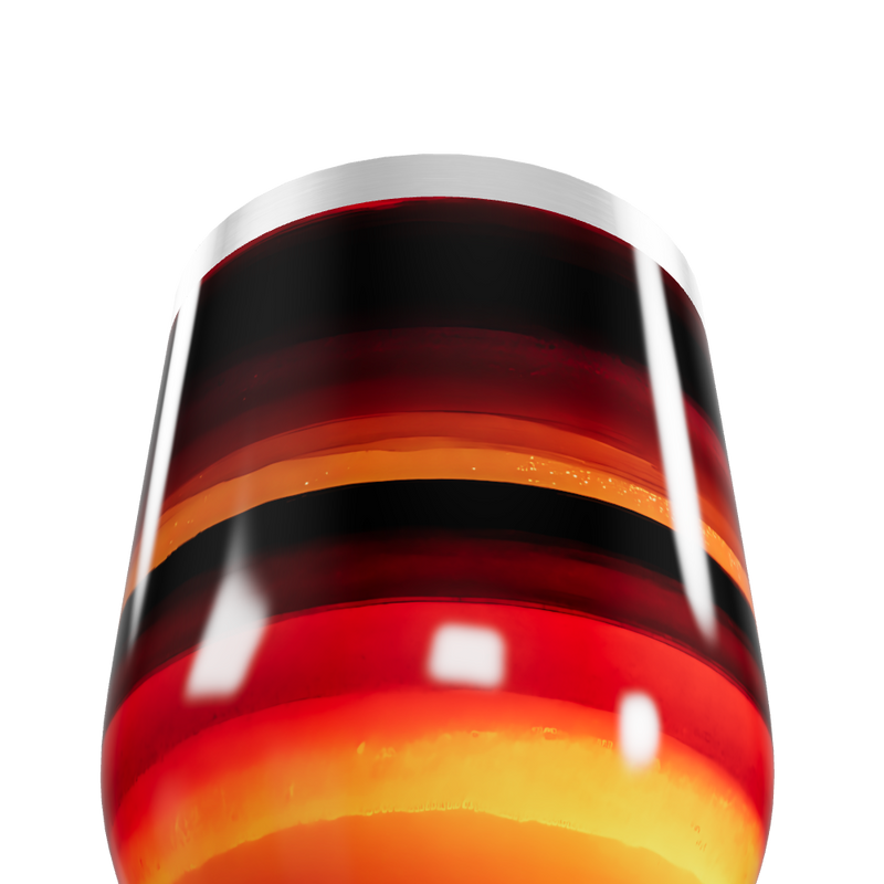 Copo Térmico Slim - Listras Vermelhas e Pretas