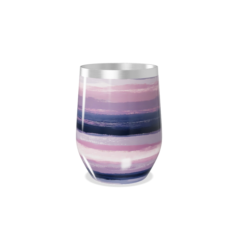 Copo Térmico Slim - Listras Rosa e Azul