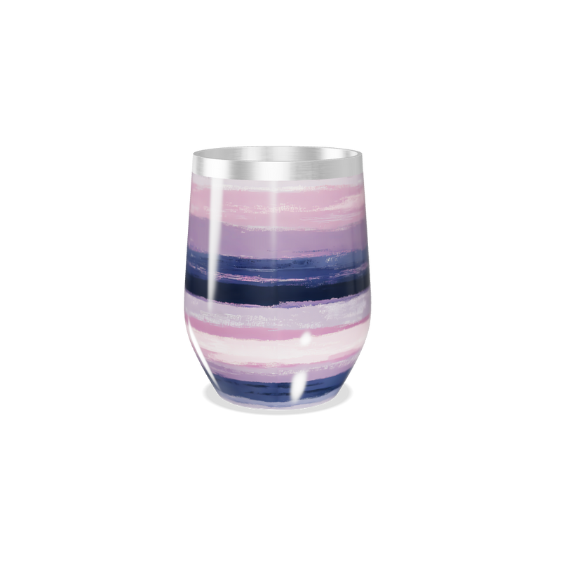 Copo Térmico Slim - Listras Rosa e Azul