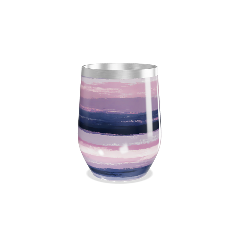 Copo Térmico Slim - Listras Rosa e Azul