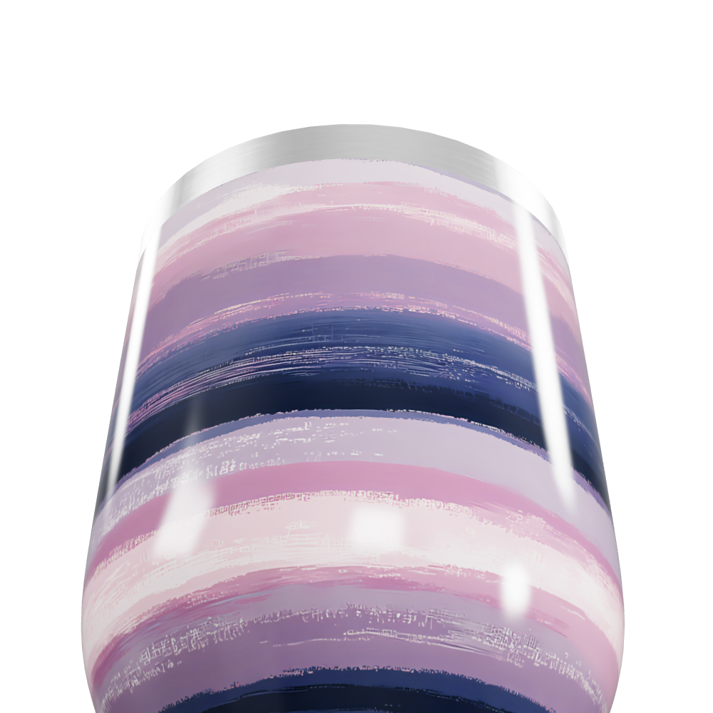 Copo Térmico Slim - Listras Rosa e Azul