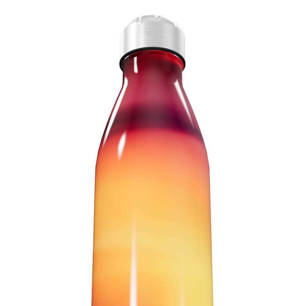 Garrafa Inox - Degradê Vermelho e Laranja