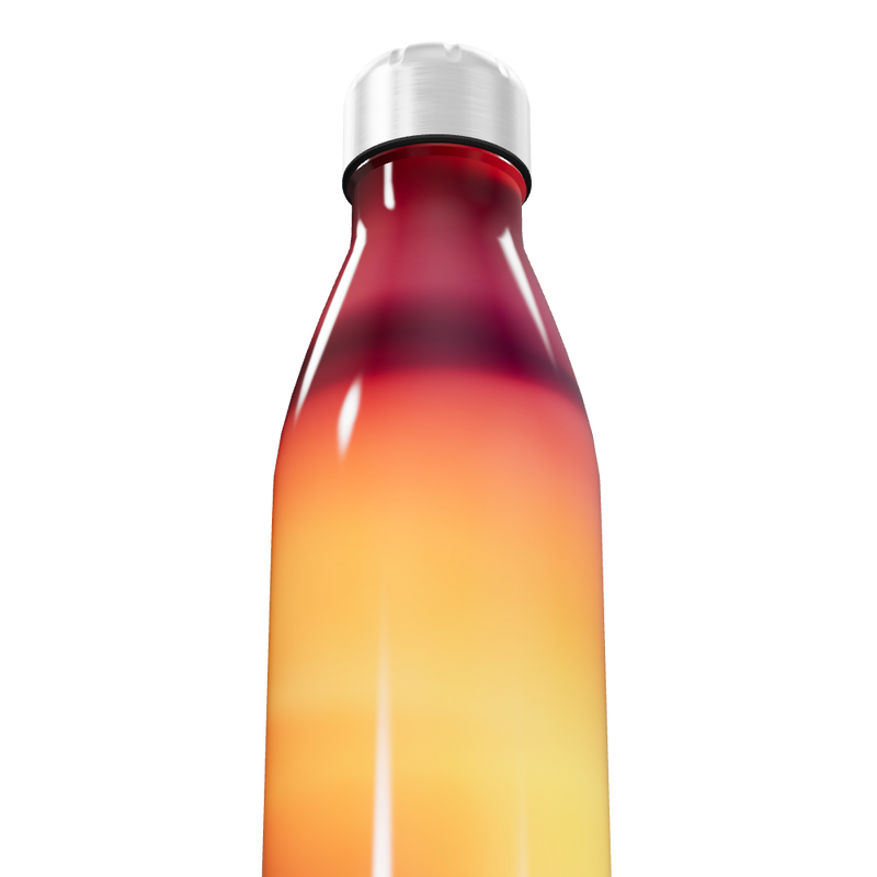 Garrafa Inox - Degradê Vermelho e Laranja