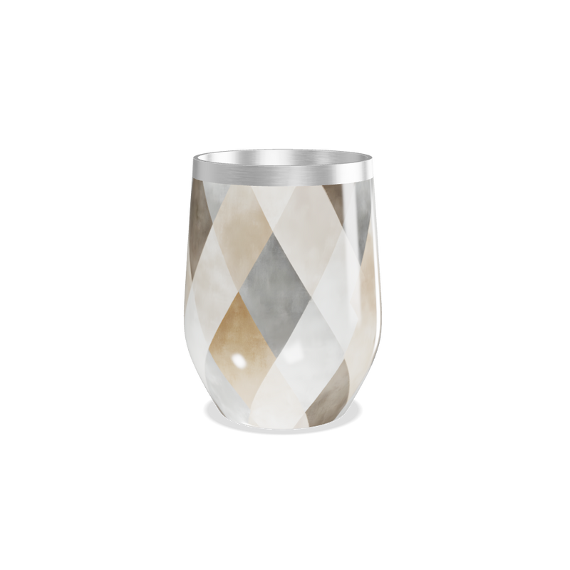 Copo Térmico Slim - Estampa Geométrica Bege