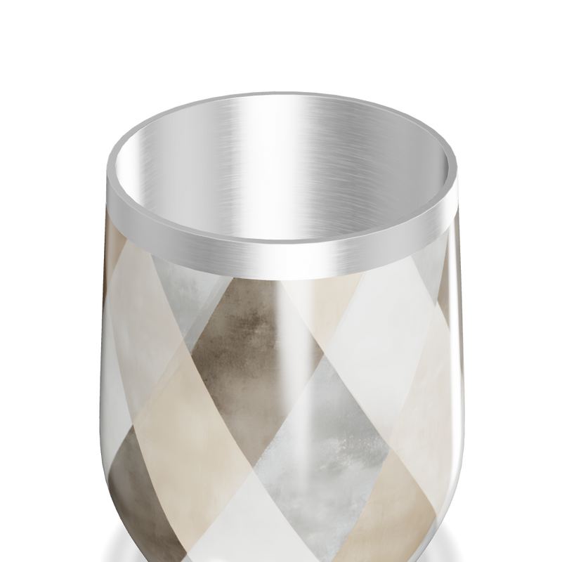 Copo Térmico Slim - Estampa Geométrica Bege