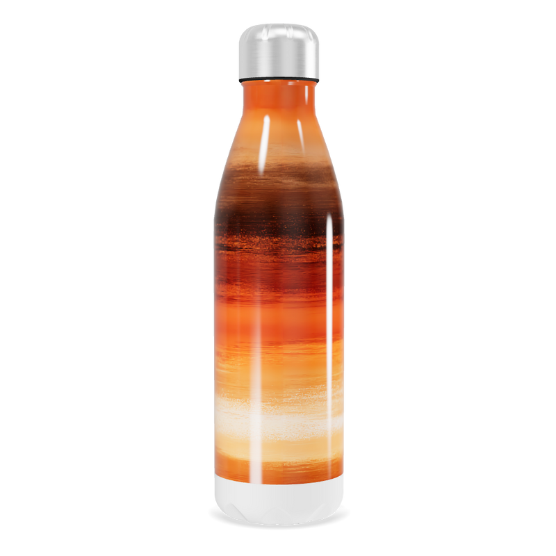 Garrafa Inox - Estampa Listrada Laranja