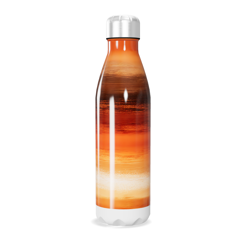 Garrafa Inox - Estampa Listrada Laranja