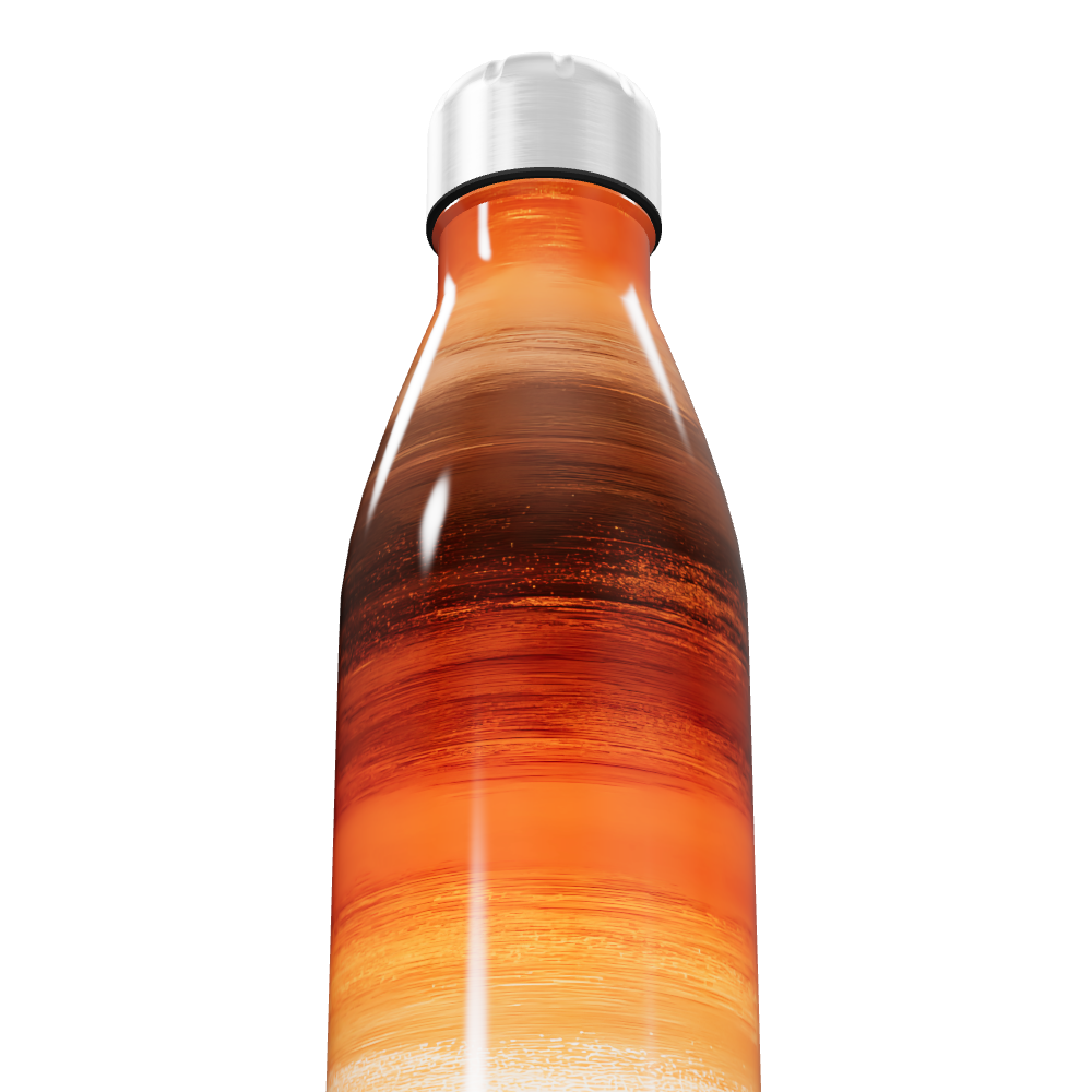 Garrafa Inox - Estampa Listrada Laranja