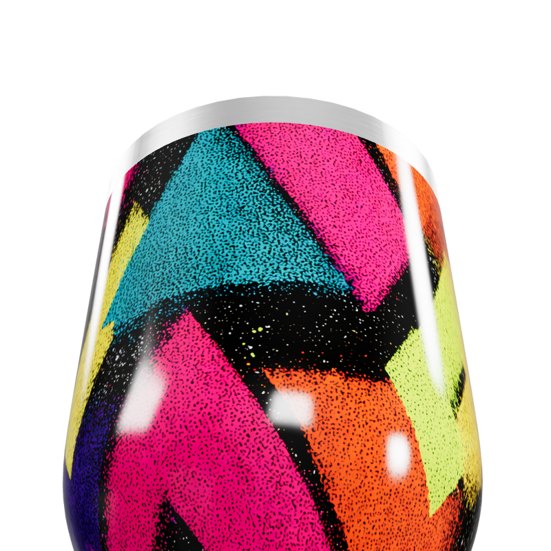 Copo Térmico Slim - Geométrico Colorido Inox