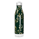 Garrafa Inox Folhas Douradas Verde