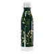 Garrafa Inox Folhas Douradas Verde