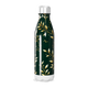Garrafa Inox Folhas Douradas Verde