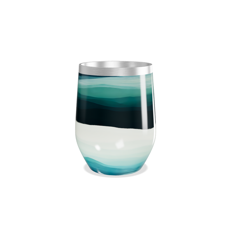 Copo Térmico Slim - Ondas Azul Inox