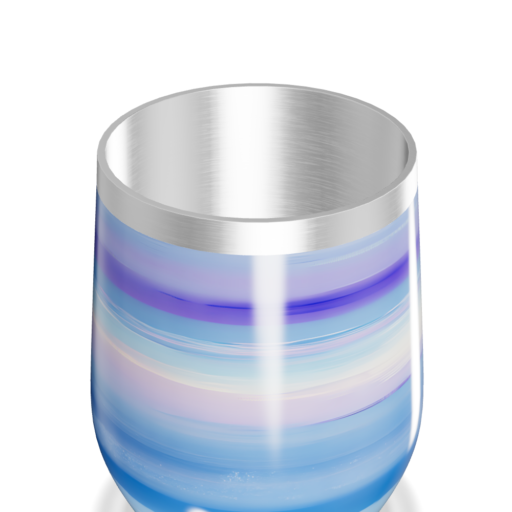 Copo Térmico Slim - Azul Listrado Aço Inox