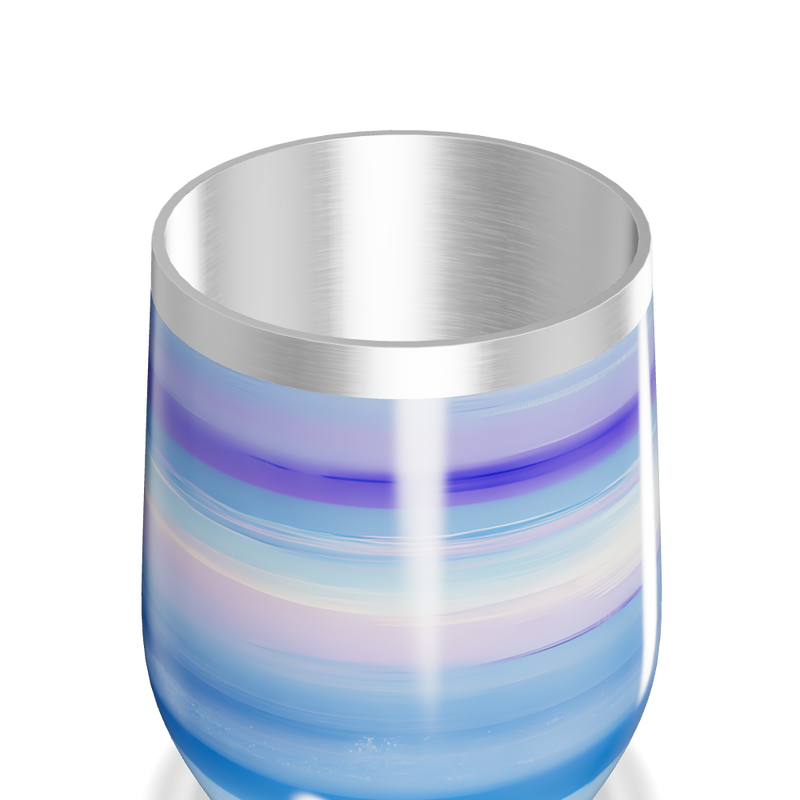 Copo Térmico Slim - Azul Listrado Aço Inox