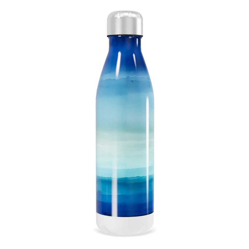Garrafa Inox - Azul degradê térmica