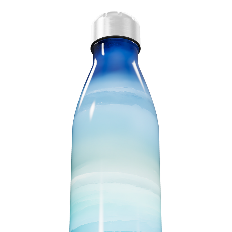 Garrafa Inox - Azul degradê térmica