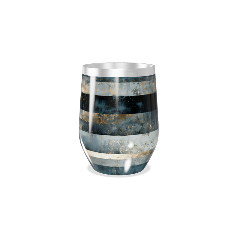 Copo Térmico Slim Listrado Cinza Aço