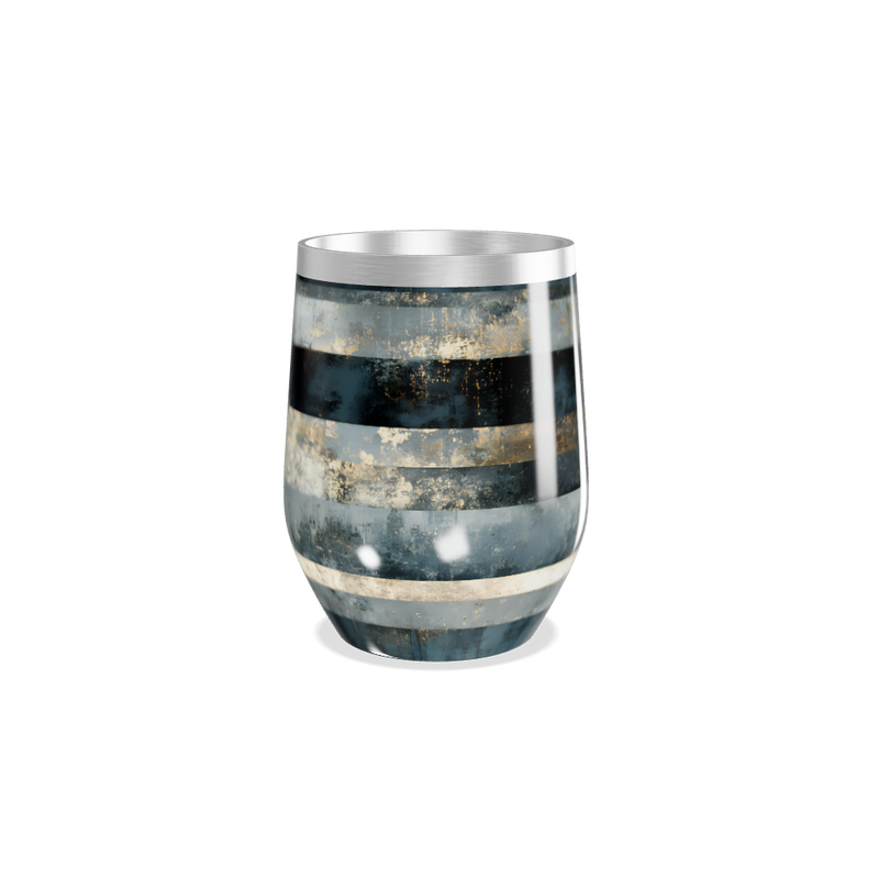 Copo Térmico Slim Listrado Cinza Aço