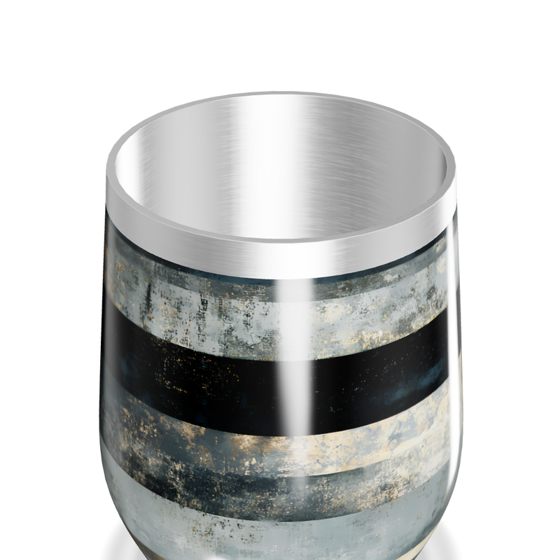 Copo Térmico Slim Listrado Cinza Aço