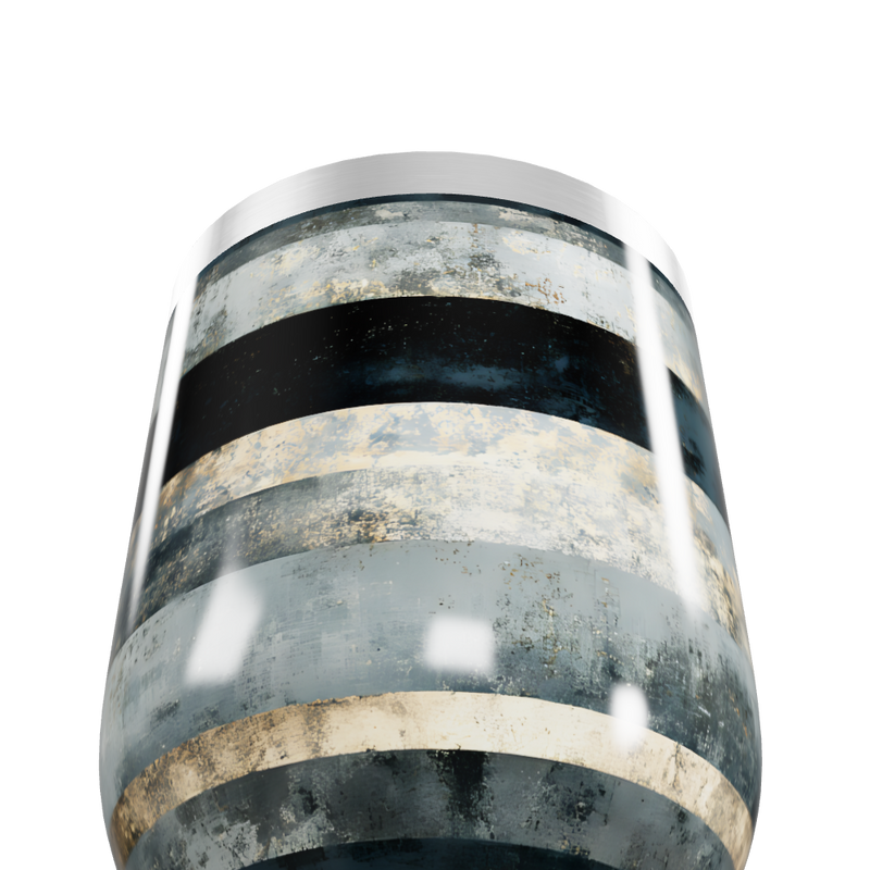 Copo Térmico Slim Listrado Cinza Aço