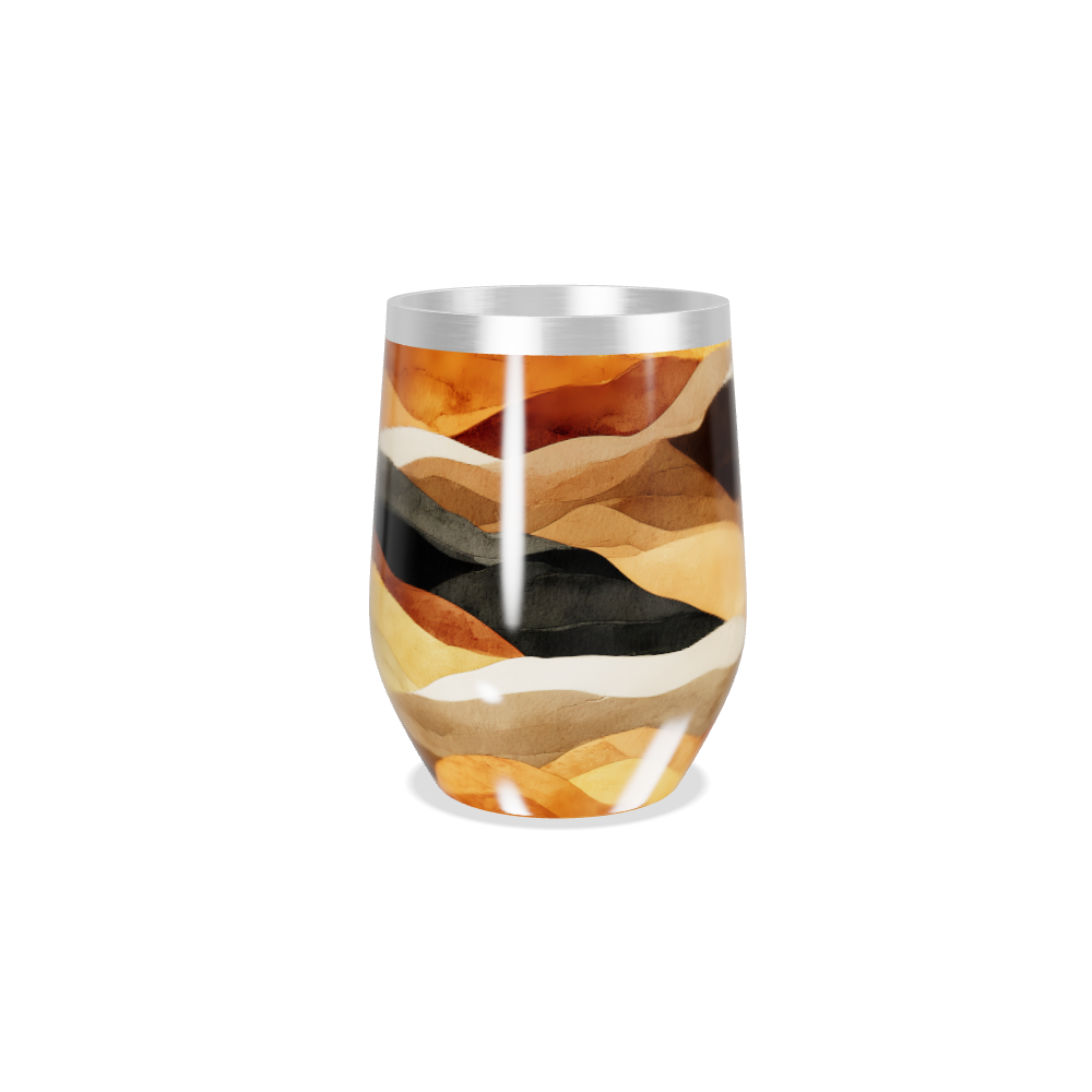 Copo Térmico Slim - Estampa Abstrata Marrom