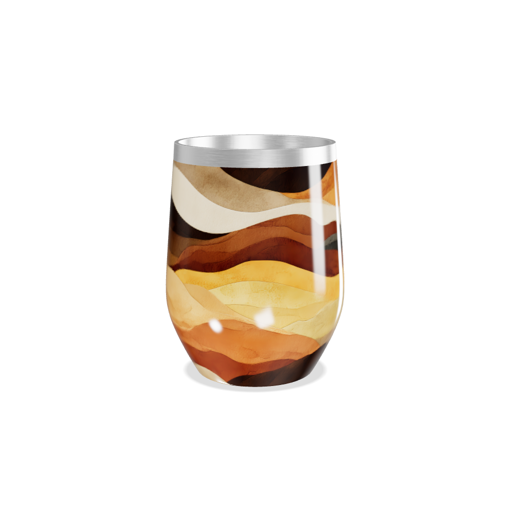 Copo Térmico Slim - Estampa Abstrata Marrom