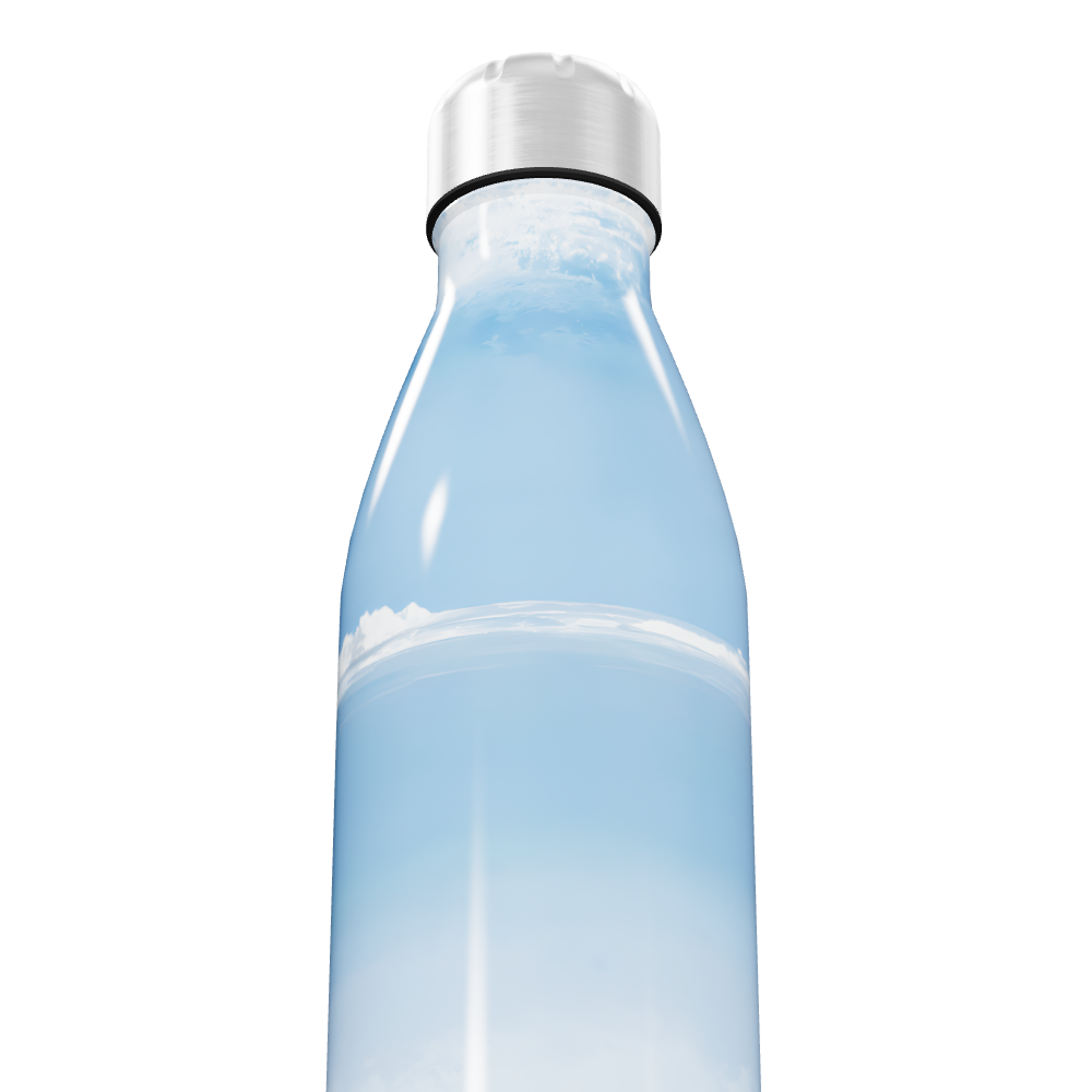 Garrafa Inox - Azul com Estampa de Céu