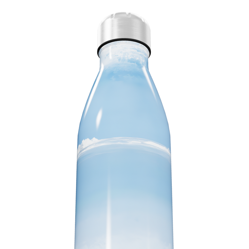 Garrafa Inox - Azul com Estampa de Céu