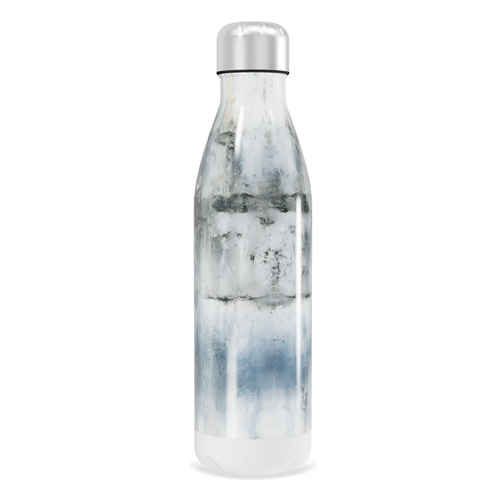 Garrafa Inox - Estampa Mármore Branca