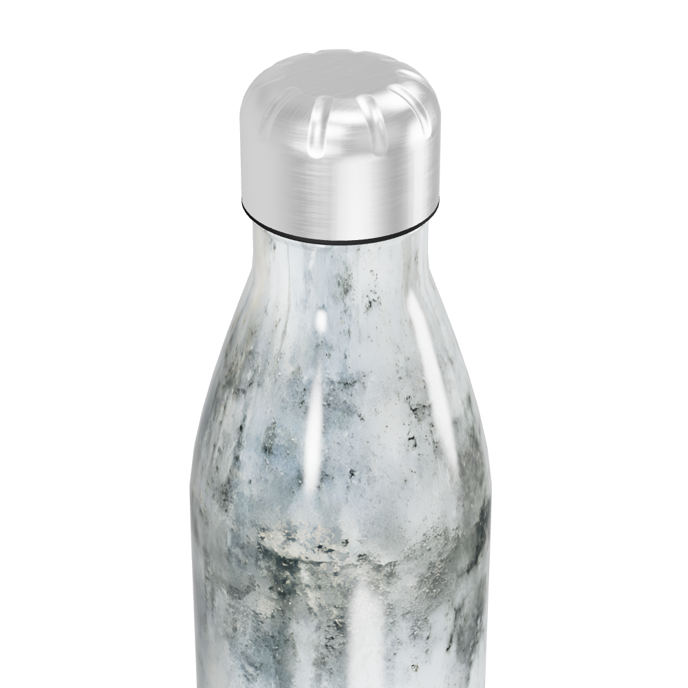 Garrafa Inox - Estampa Mármore Branca
