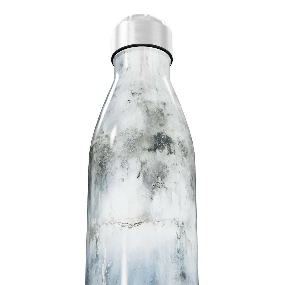 Garrafa Inox - Estampa Mármore Branca