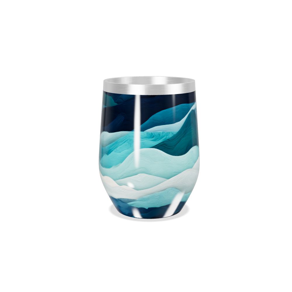 Copo Térmico Slim Ondas Azuis Aço Inox