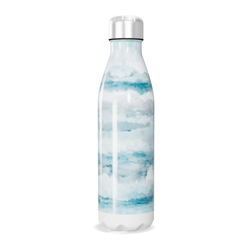 Garrafa Inox Azul - Estampa Ondas