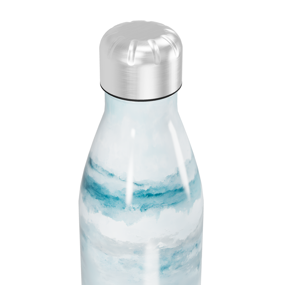 Garrafa Inox Azul - Estampa Ondas