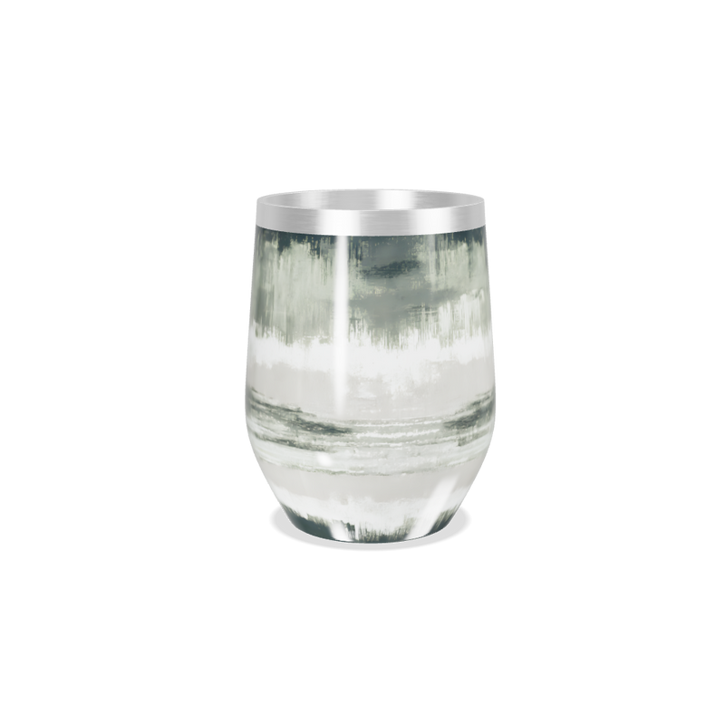 Copo Térmico Slim - Abstrato Verde e Branco