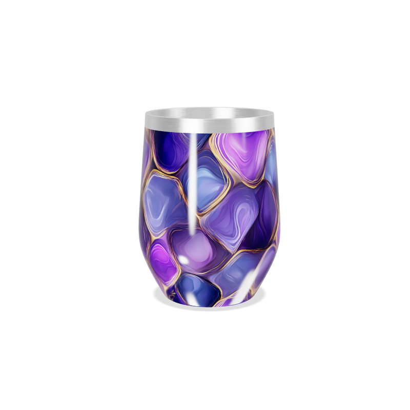 Copo Térmico Slim - Roxo Abstrato Aço Inox