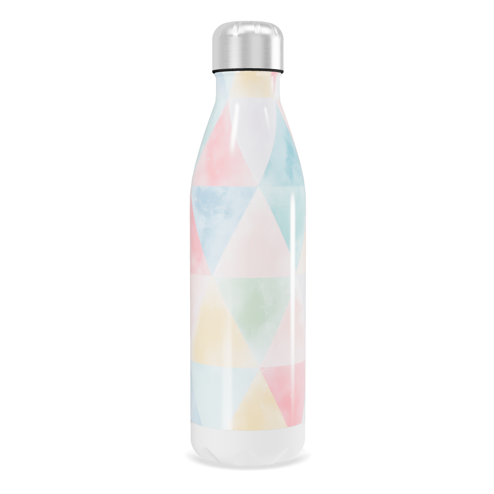 Garrafa Inox Estampada Geométrica Pastel
