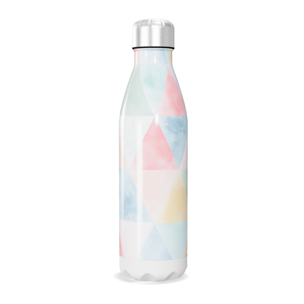 Garrafa Inox Estampada Geométrica Pastel