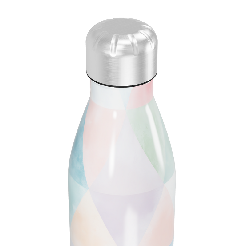 Garrafa Inox Estampada Geométrica Pastel