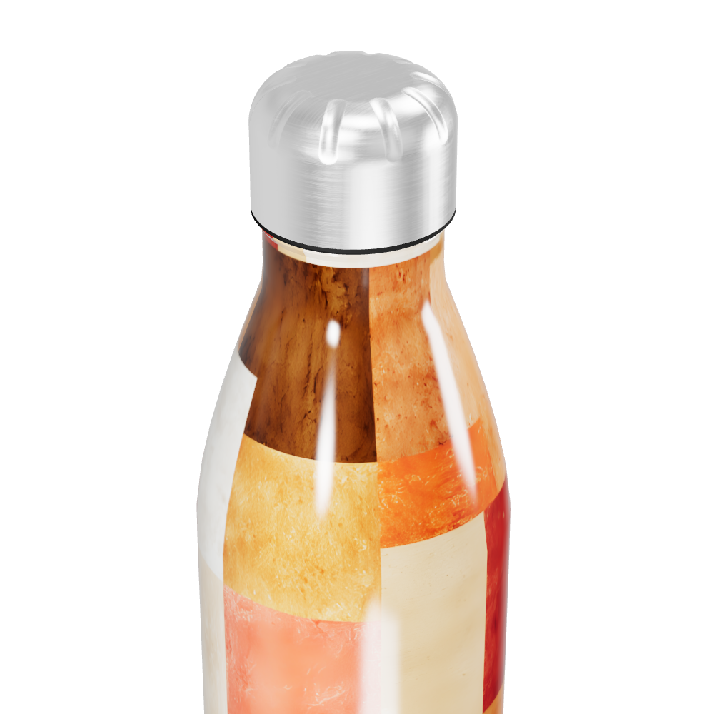 Garrafa Inox - Estampa Quadriculada Colorida