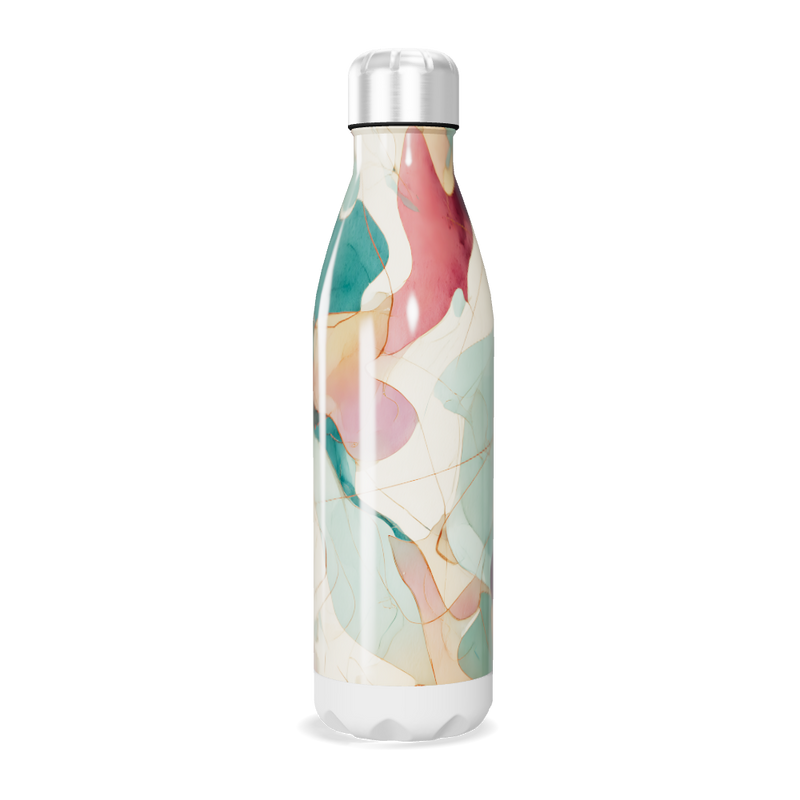 Garrafa Inox - Estampa Abstrata Multicolorida