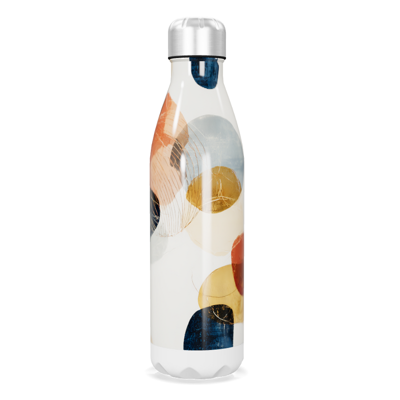 Garrafa Inox - Design Abstrato Colorido