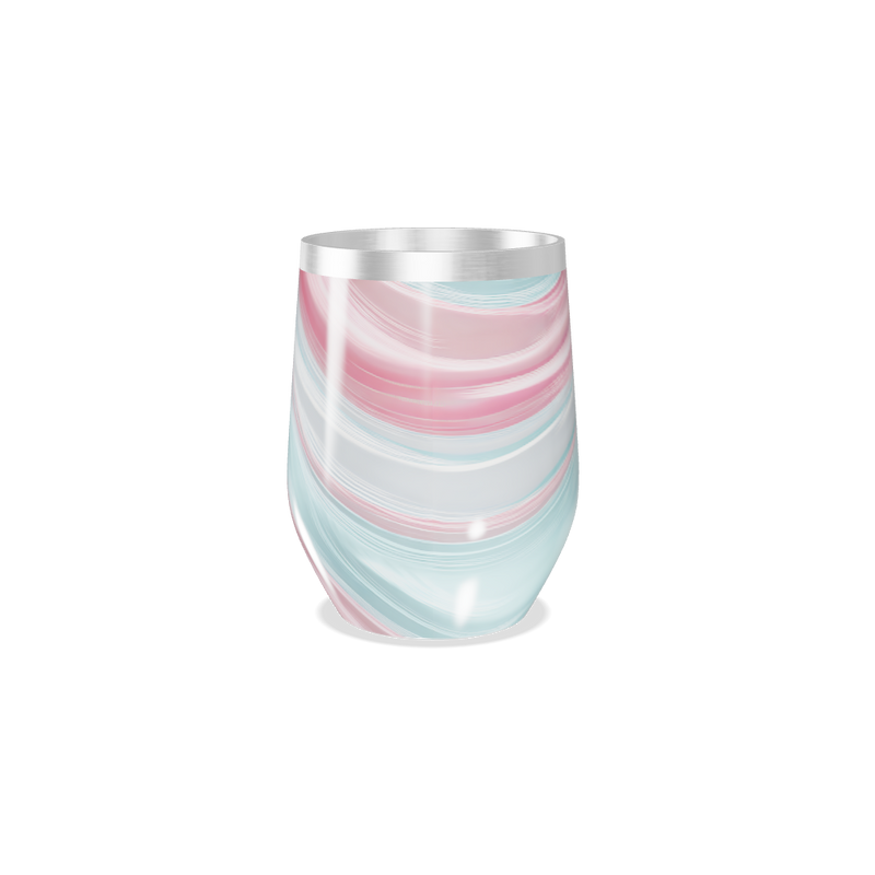 Copo Térmico Slim - Mármore Rosa e Azul